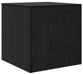Dohányzóasztalok 3 pcs Musta tammi 45 x 45 x 45 cm Faanyag