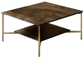 Dohányzóasztal Gold Line - Walnut, Black