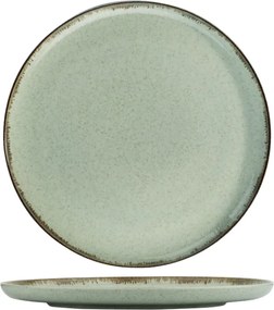 Tányérkészlet porcelán, zöld, 24 darabos