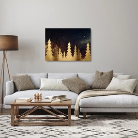Kép - arany éjszaka (üvegen) (70x50 cm)