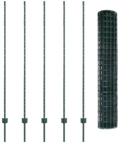 Euro Kerítés 2 db Zöld Porszórt Acél 10 x 1.6 m Tartós