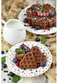 Heinner HWF-1000CR - Gofrisütő 1000W/230V fekete/rózsaarany