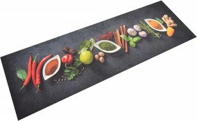 vidaXL mosható fűszermintás bársony konyhaszőnyeg 60x180 cm