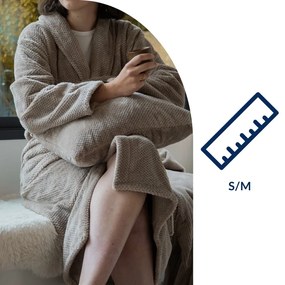 Szürkésbarna mikroplüss fürdőköpeny S/M Pippa – Tiseco Home Studio