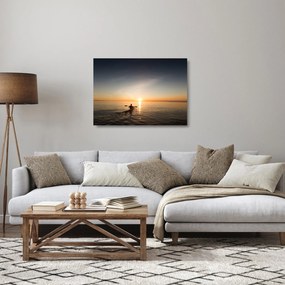 Kép - kajak a tengeren (üvegen) (70x50 cm)
