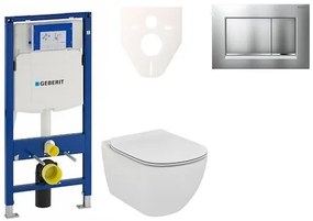 Fali WC szett Geberit előtétfalas szereléshez + Ideal Standard Tesi WC 111.300.00.5NF7