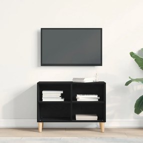 Fekete tölgy TV szekrény - 69.5x30x50 cm, Mérnöki fából készült