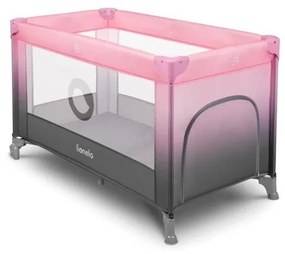 Lionelo - Utazó kiságy STEFI rózsaszín/szürke