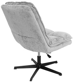 Relaxační forgó fotele KATANIA lábtartóval, világosszürke