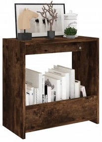 füstös tölgy színű szerelt fa kisasztal 50 x 26 x 50 cm