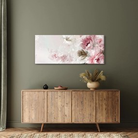 Kép - Festés rózsaszín virágok (120x50 cm)