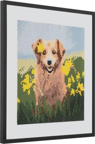 Állatos Dog gyémántszemes kirakó 30x30 cm