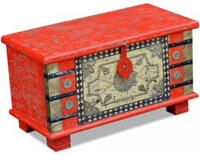 80x40x45 cm Piros mangófa tárolóláda