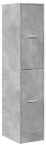 betonszürke szerelt fa patikaszekrény 30 x 41 x 144,5 cm