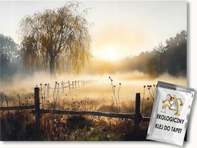 Fotótapéta Flizelina Tájkép Falu Karám Reggel Nap 400x280 ragasztó