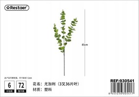 Eukaliptusz ág Mesterséges 85CM Zöld Dekoráció