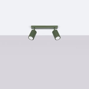 Sollux SL.1618 - Spotlámpa KARBON 2xGU10/10W/230V zöld