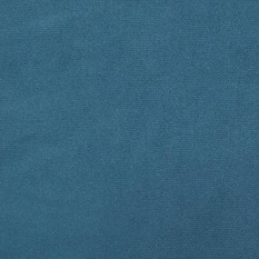 kék bársony ágykeret matrac nélkül 160 x 200 cm