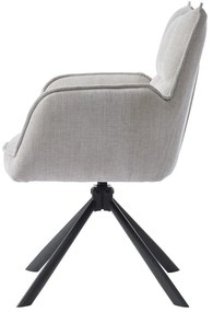 Krémszínű kárpitozott étkezőfotel szett 2 db-os Marilla – Unique Furniture