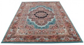 Perzsa szőnyeg türkiz TABRIZ 160x230 luxus nappali szőnyeg akrilból
