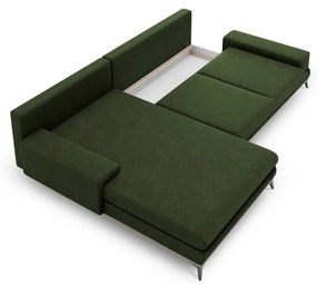Planet palackzöld kinyitható sarokkanapé, bal oldali - Windsor &amp; Co Sofas