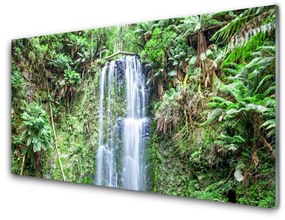 Akrilkép Waterfall Fák Természet 125x50 cm 4 fogas