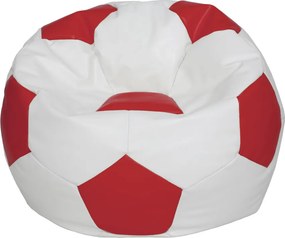 Extra Ball babzsákfotel - műbőr - fehér/piros - 250 liter R