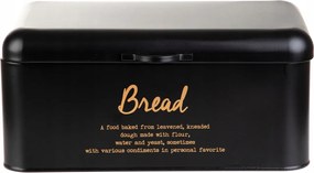 Kenyértartó Escille fém fekete 33x19x15 cm Homla