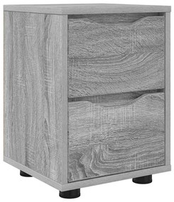 vidaXL Éjjeli asztal fiókkal Szürke Sonoma 30,5 x 30 x 43 cm Faanyag