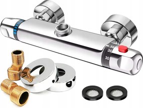 Termosztátos Zuhanycsaptelep Zuhanyhoz, Króm