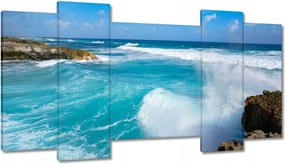 Vászonkép 120x65 Nyugtalan tenger Hullámok