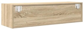2 db sonoma tölgy színű szerelt fa TV-szekrény 100x31x25,5cm