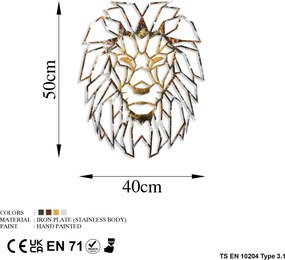 Lion fém fali dekoráció, 40 cm – TR891TNL2418