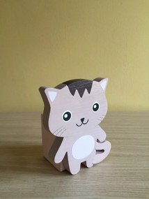 Cica ceruzatartó, lila