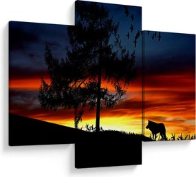 Kép - Farkas sziluettje (90x60 cm)