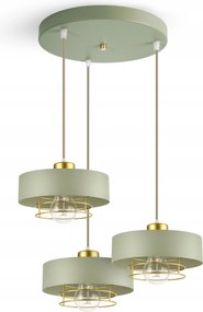 Nagy Mennyezeti Lámpa Függő Csillár Zsálya, Zöld 3xE27 Led 760-EZ3