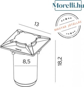 NORLYS 1633B RENA Kültéri Talajba Építhető Lámpa GU10 IP67
