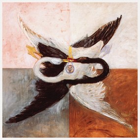 Festmény reprodukció The Swan, Final (Abstract Art) - Hilma af Klint, (40 x 40 cm)