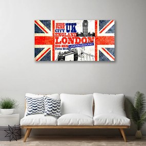 Vászonkép London Flag Art 100x50 cm