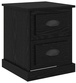 Éjjeliszekrény 2 pcs Musta tammi 39 x 39 x 47.5 cm Faanyag