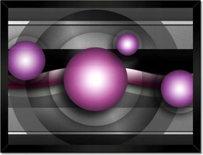 Poszterek keretben 40x30 Lila gömbök Absztrakt