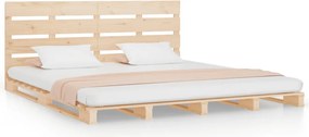 vidaXL tömör fenyőfa ágy matrac nélkül 200 x 200 cm