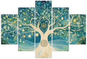 Kép – Mágikus fa spirálokkal (150x105 cm)
