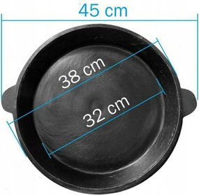 Üzbegisztáni öntöttvas serpenyő 38 cm