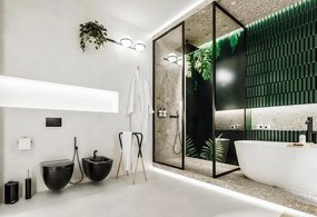 Erga Basic, álló WC kefe, matt fekete, ERG-07510