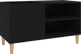vidaXL fekete szerelt fa hanglemezszekrény 84,5x38x48 cm