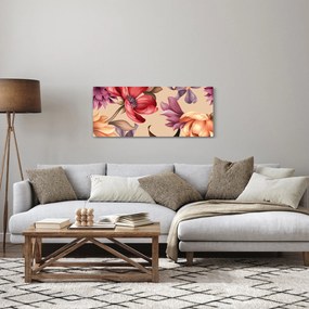 Kép - Vintage virágok (120x50 cm)