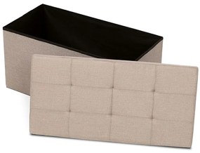 Tárolós Puff, Bézs Szövet. TAB-462 CRM2