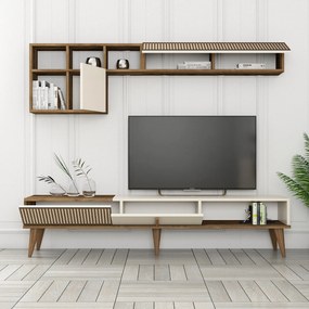 TV szekrény Milan TV - Diós, Krém