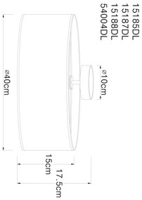 Globo 54004DL - Mennyezeti lámpa hangszóróval THERESA 3xE27/40W/230V